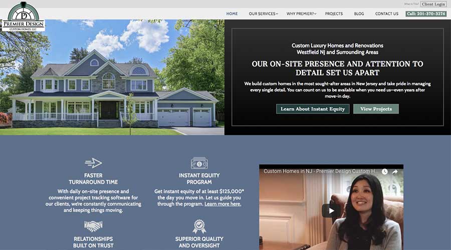 Custom Home Builder Website - Contractor Web Design - Curio Electro NJ Custom Home Builder Website - Contractor Web Design - Curio Electro NJ