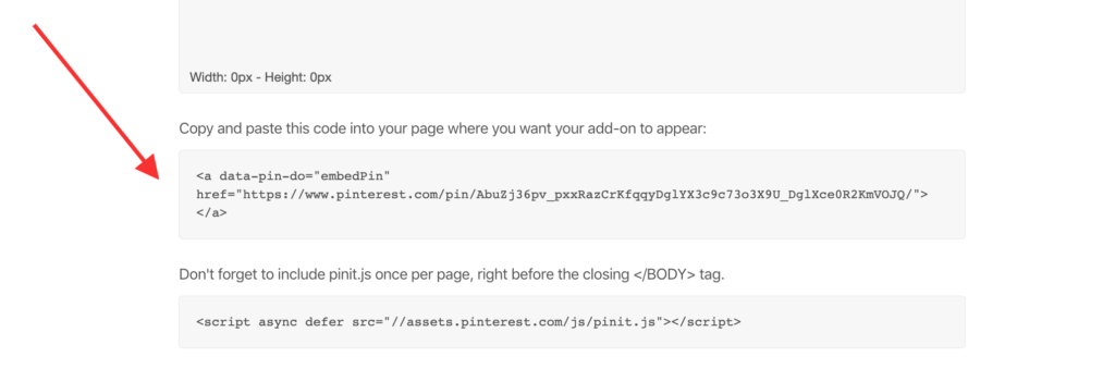 Embed Code From Pinterest