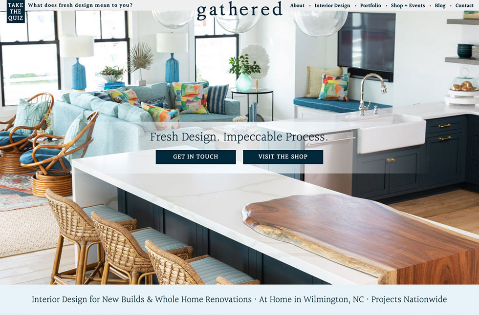 Gathered Website For Interior Designers Curio Electro Web Design